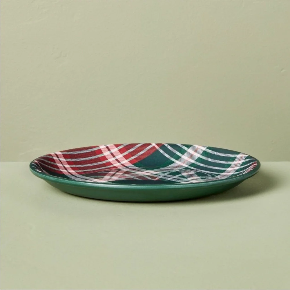 8.5” 4pk Melamine Salad Plates Signature Plaid - Hearth & Hand™ with Magnolia